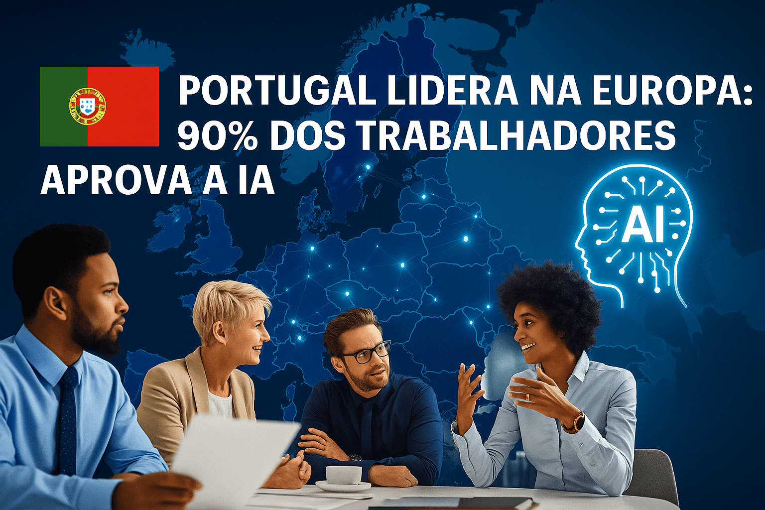 Portugal lidera na Europa: 90% dos trabalhadores aprova a IA